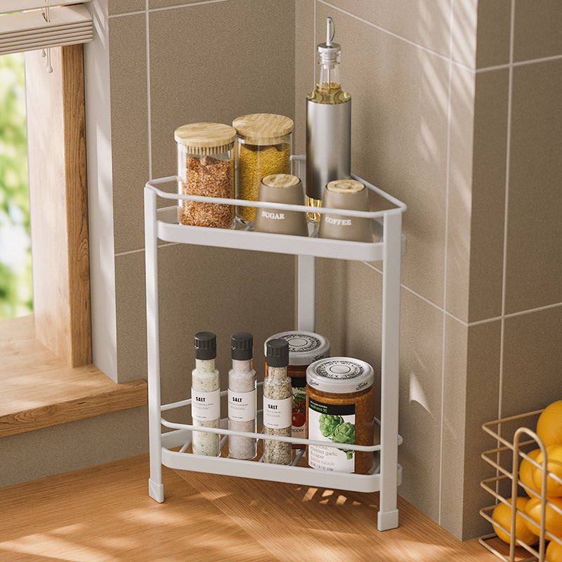 Multifunctional household kitchen storage organizer bathroom rack metal stand corner rack VL-0225