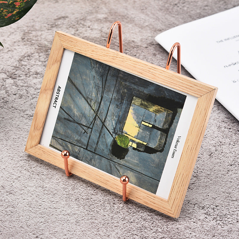 Iron Art Display Stand Easel Bookshelf Rack Plate Picture Frame Photo Book Pedestal Holder Home Decoration VL-0159