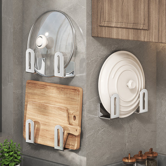 Pot Lid Rack Wall Mounted Kitchen Hanging Pan Pot Utensil Lid Rack Cutting Board Organizer For Kitchen Pot Lids VL-0488