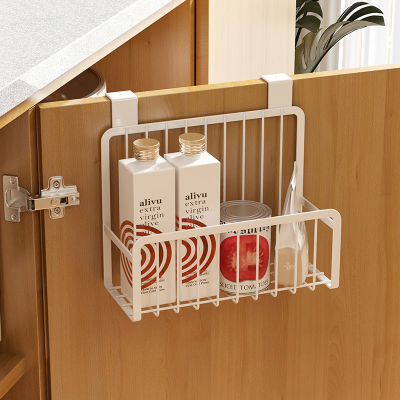 Kitchen Cabinet Inner and Outer Sides Wall-Mounted Seasoning Hanging Storage Rack Basket VL-0268