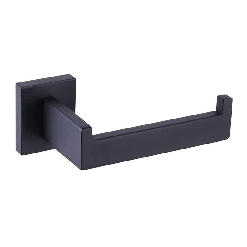 Toilet Paper Holder Matte Black, Toilet Tissue Roll Holders Dispenser and Hangers Wall Mounted for Bathroom & Kitchen VL-0006