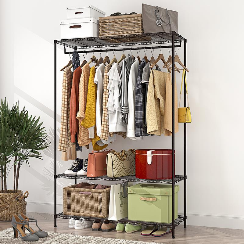 Adjustable Combination Metal Steel Garment Wire Rack Wardrobe Price Design Shelf VL-0215