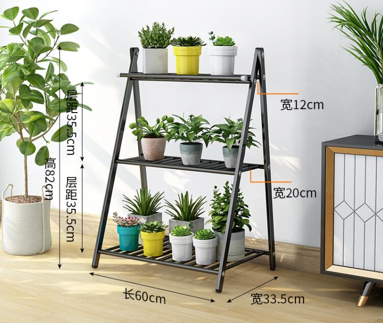 Flower Stand Pots Tray Iron Plant Shelves Planter Display Rack shoe rack Storage Holder Shelf Balcony Garden Decoration VL-0487