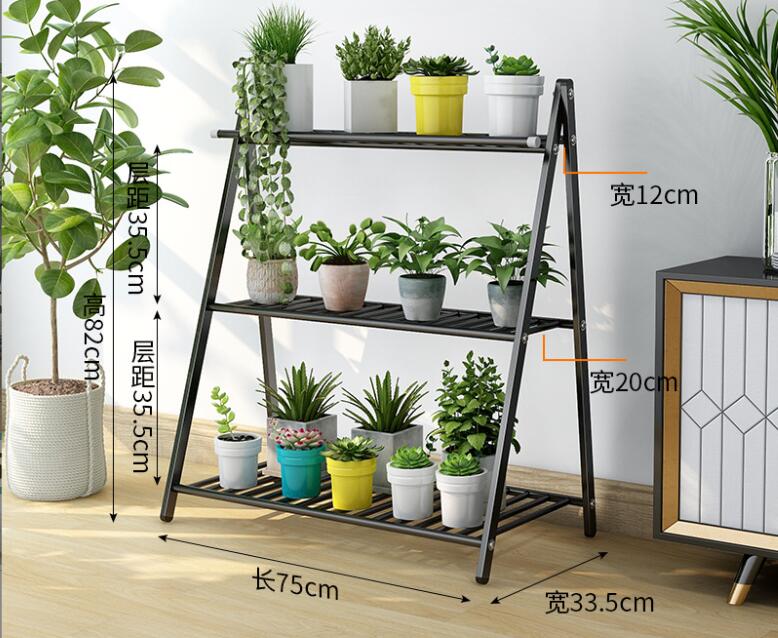 Flower Stand Pots Tray Iron Plant Shelves Planter Display Rack shoe rack Storage Holder Shelf Balcony Garden Decoration VL-0487