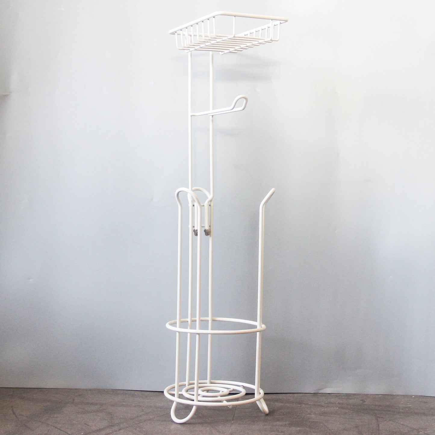 Floor Standing Toilet Tissue Roll Holder with Shelf for Bathroom VL-0321